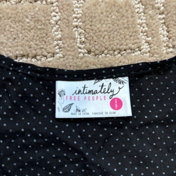 Intimately Free People Trapeze Lace Slip Dress Tunic Women's S Black Printed NWT - Picture 5 of 13